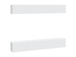 Muebles de TV de pared, 4 piezas, 100x30x30 cm, blanco, MAISON EXCLUSIVE