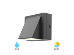 Aplique LED de pared para exterior Braytron 6W 3 en 1 IP65 gris