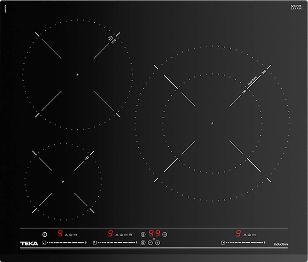 Teka Iz 6320 biselado 60 cm 7.400w 60cm pro induccion 3 zonas placa de iz6320 10210173 coccion marco frontal power control blanca touch integrado 30
