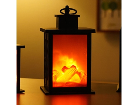 Adorno de Navidad Led Chimenea Creativa Lámpara Llama Decoración Adorno