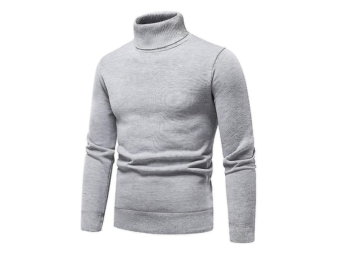 2026-jersey Básico De Cuello Redondo Para Hombre Invierno Ajustado Grueso Tejido Calientito Hru 3xl Gris