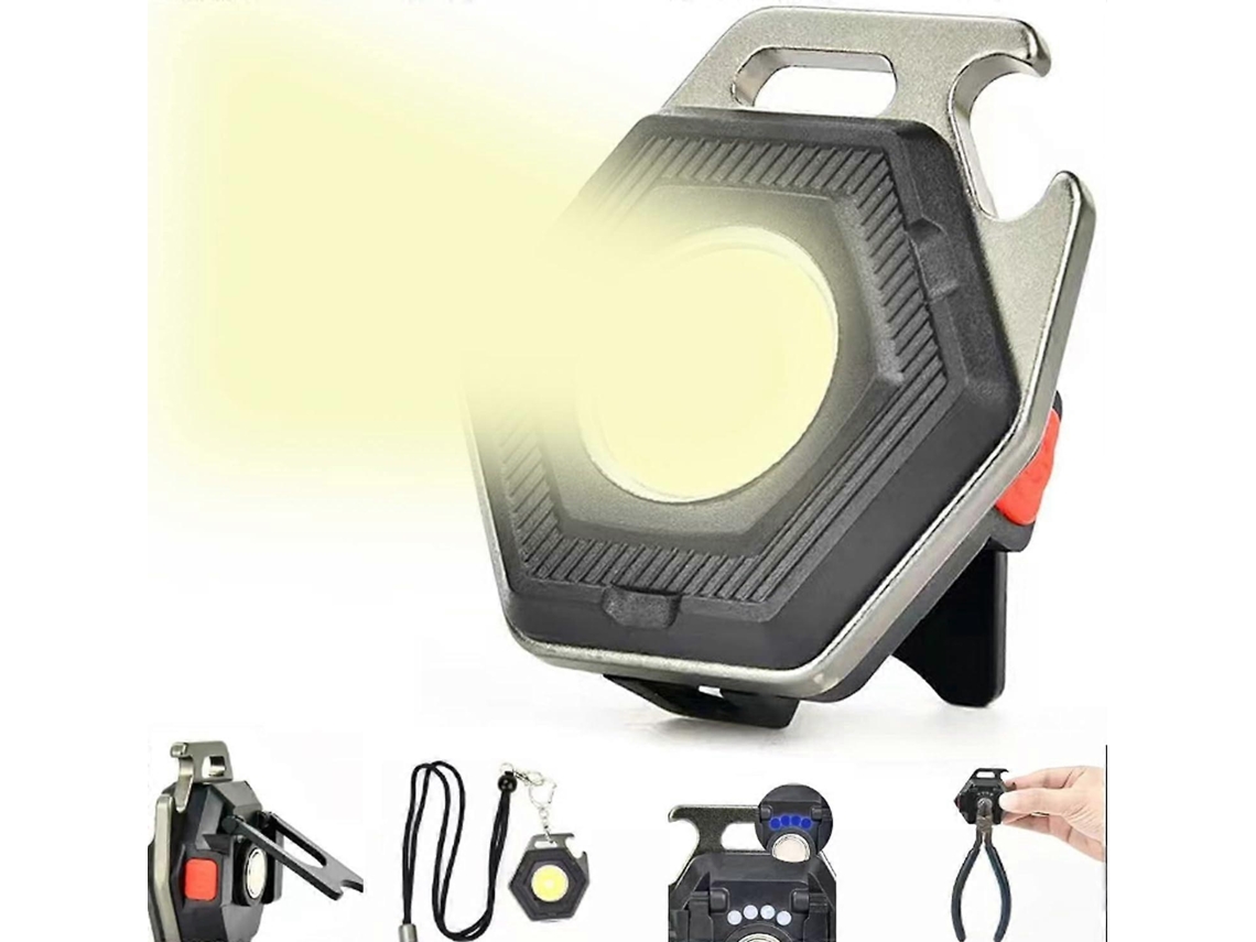 Linterna Led Recargable Mini Con Abridores De Botellas Y Base Magnética 500mah Super Brillante Portátil Para Reparaciones Y Emergencias