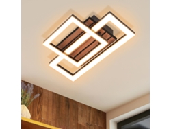 Zmh Lámpara De Techo Led Negra 14w 35cm Diseño Moderno Luz Blanca Cálida De 3000k Ideal Para La Sala De Estar El Dormitorio O La Oficina