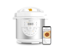Olla Programable  Newlux Chef Pot V170 6L con Voz, 15 Funciones, 1000W, Programable 24h, 4 Niveles de Presión Blanco