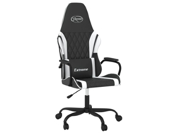 Silla gaming cuero sintético VIDAXL negro y blanco