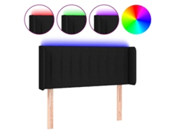Maison Exclusive - Cabecero Con Led De Tela Negro 93x16x78/88 Cm