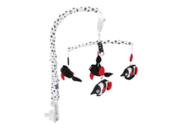 Móvil Musical Para Cuna Con Peluche, Alto Contraste, Negro Y Rojo Para Bebé