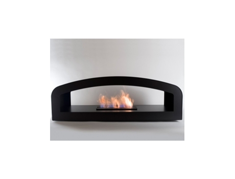 Chimenea de bioetanol de pie, independiente, negra. FALCON OUTINFIRE