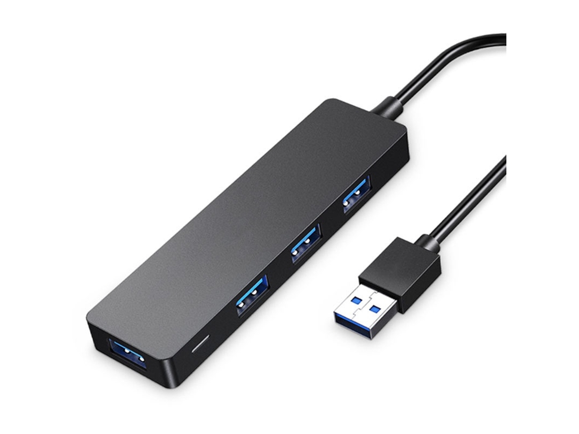 Estación de acoplamiento Yizhood Hub USB 2.0 de 4 puertos Puerto USB de alta velocidad Hub USB 3.0 Negro