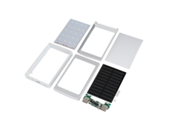 Kit Diy De Batería Portátil Solar Con Usb Dual, Carga Solar Y Linterna