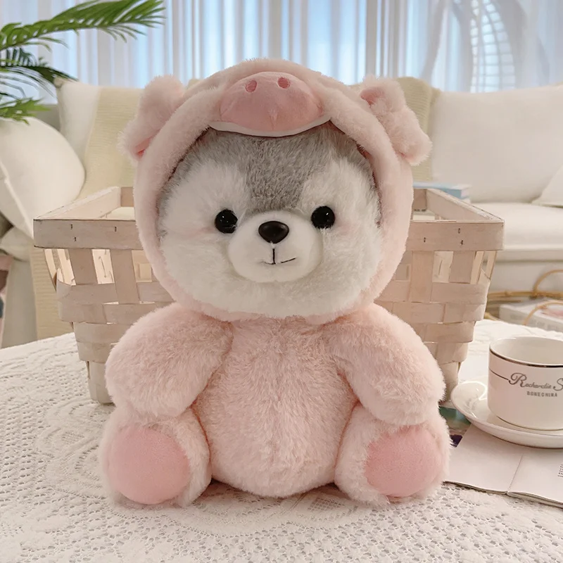 (rosa 30cm) Brinquedo De Pelúcia Husky Criativo E Fofo