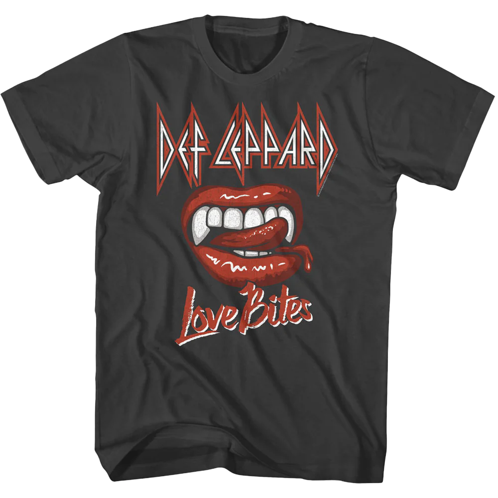 Def Leppard Love Bites T-shirt Unisex Rockinstone Size:s