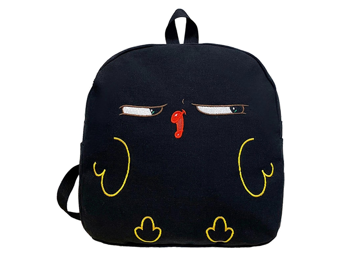 Mochila escolar de lona, elegante y práctica, ideal para la escuela, viajes y actividades al aire libre, color negro.