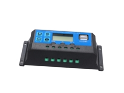 Controlador de carga solar PWM inteligente 2026 de 20 A, 12 V/24 V, con regulador y USB de 5 V y 2,5 A.