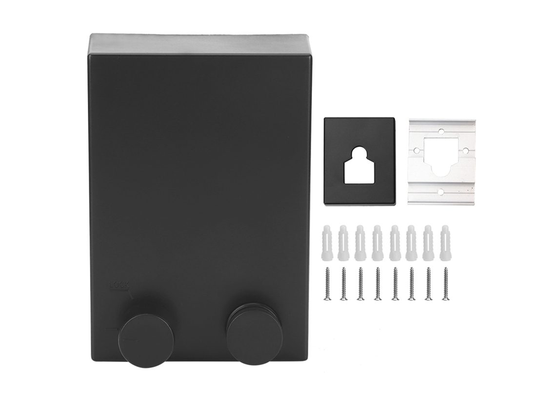 Tendedero de pared telescópico ajustable, acero inoxidable, negro.