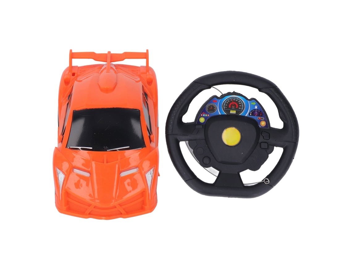 Coche Teledirigido Con Volante, Modelo Eléctrico De Simulación Para Niños, Color Naranja, Escala 1:22.