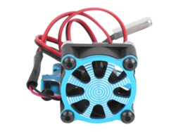 Enfriador de motor para coches RC con sensor térmico azul.