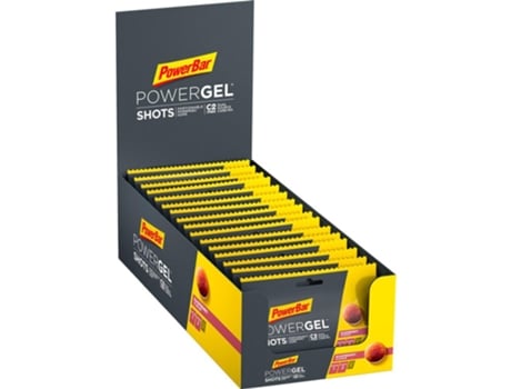 Complemento Alimentar POWERBAR Powerbar Powergel Shot 60G 24 Unidades Framboesa Energia Jujubas Caixa