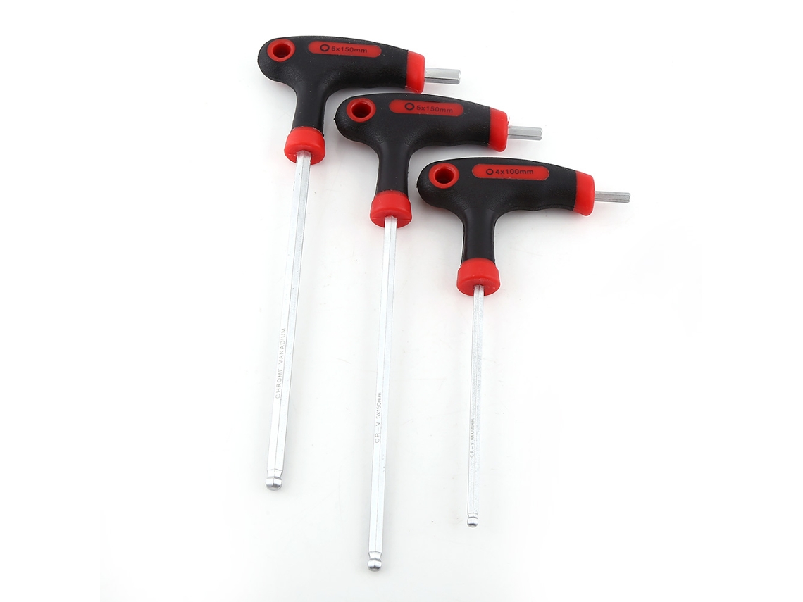 Juego De Llaves Hexagonales Para Bicicletas Con Mango Largo, Herramienta Multifuncional Duradera, Llaves Hexagonales