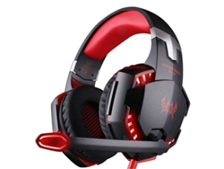 (rojo) Auriculares Para Juegos Con Micrófono Estéreo De Graves Profundos Y Luces Led.