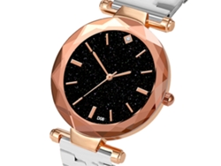 Reloj De Pulsera Analógico Con Brazalete De Acero, Estilo Moderno Y Movimiento De Cuarzo, Acabado Plateado.