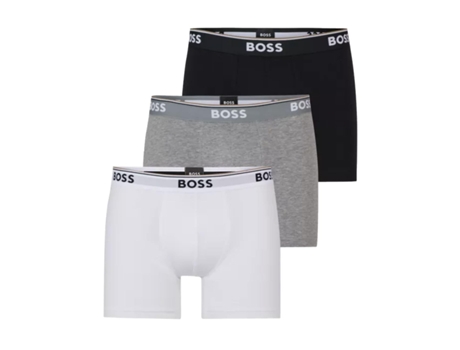 Pack de 3 Boxers Hombre HUGO BOSS (L - Algodón - Negro)