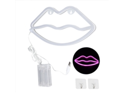2026-luz Neón Led Forma De Labios Decorativa Usb O Batería Para Dormitorio Bar Festival Pared