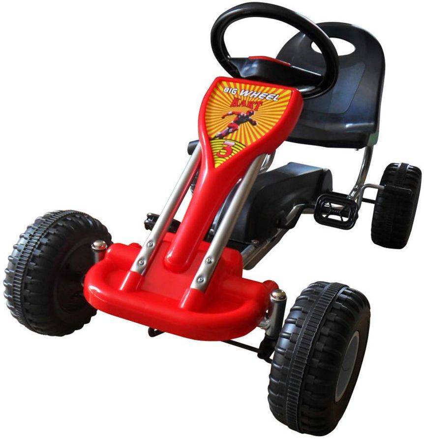 Kart VIDAXL con Pedales (Rojo - Edad Mínima: 3 Años)