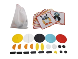 Ats-rompecabezas Madera Tangram Animales Juguete Educatsivo Para Niños Tablero De Puzzle Infantil