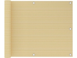 vidaXL Toldo para balcón HDPE beige 75x600 cm