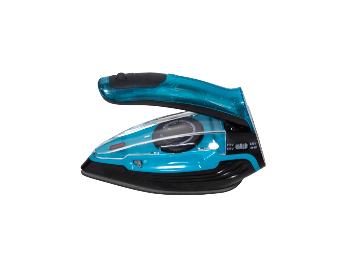 Plancha De Viaje Klack 1100w Plegable Con Vapor Vertical Suela De Teflón Y Voltaje Dual