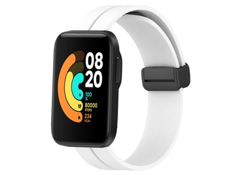 Correa de reloj inteligente para Xiaomi MI Watch Sport 22 mm Correa de reloj de silicona con cierre magnético de color sólido (blanco)