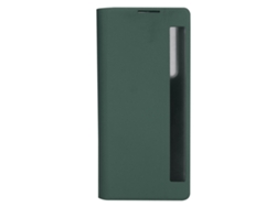Capa De Couro Flip Com Janela Inteligente E Suporte Para Huawei Mate X2 Verde