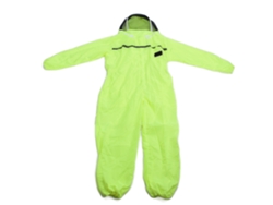 Traje De Apicultura Monobloque Verde Fluorescente Con Cremallera Transpirable Y Velo Redondo, Talla 2xl