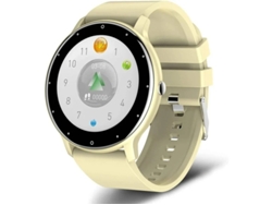 Reloj inteligente deportivo con pantalla táctil completa, resistente al agua IP67, Bluetooth, Android e iOS (dorado)