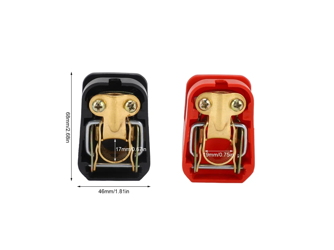 2026-as-conector De Terminal De Batería Rápido De Desconexión Bronce, Polo Positivo Rojo Y Negativo Negro Con Tapa