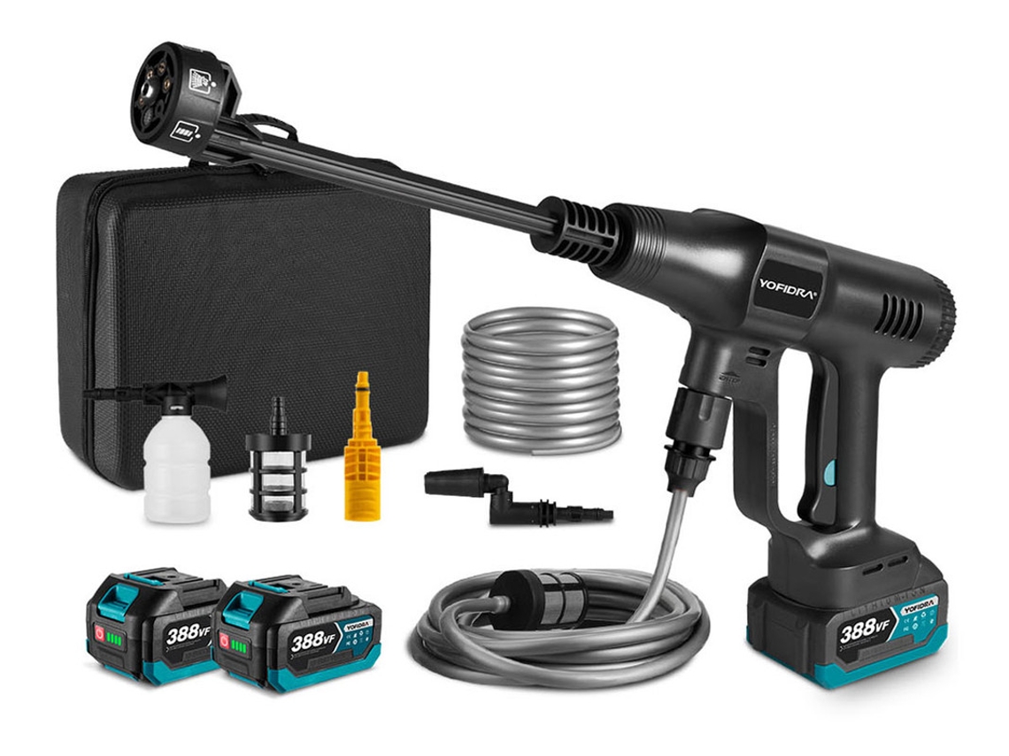 Kit de limpieza de coche con hidrolavadora inalámbrica y batería Yofidra