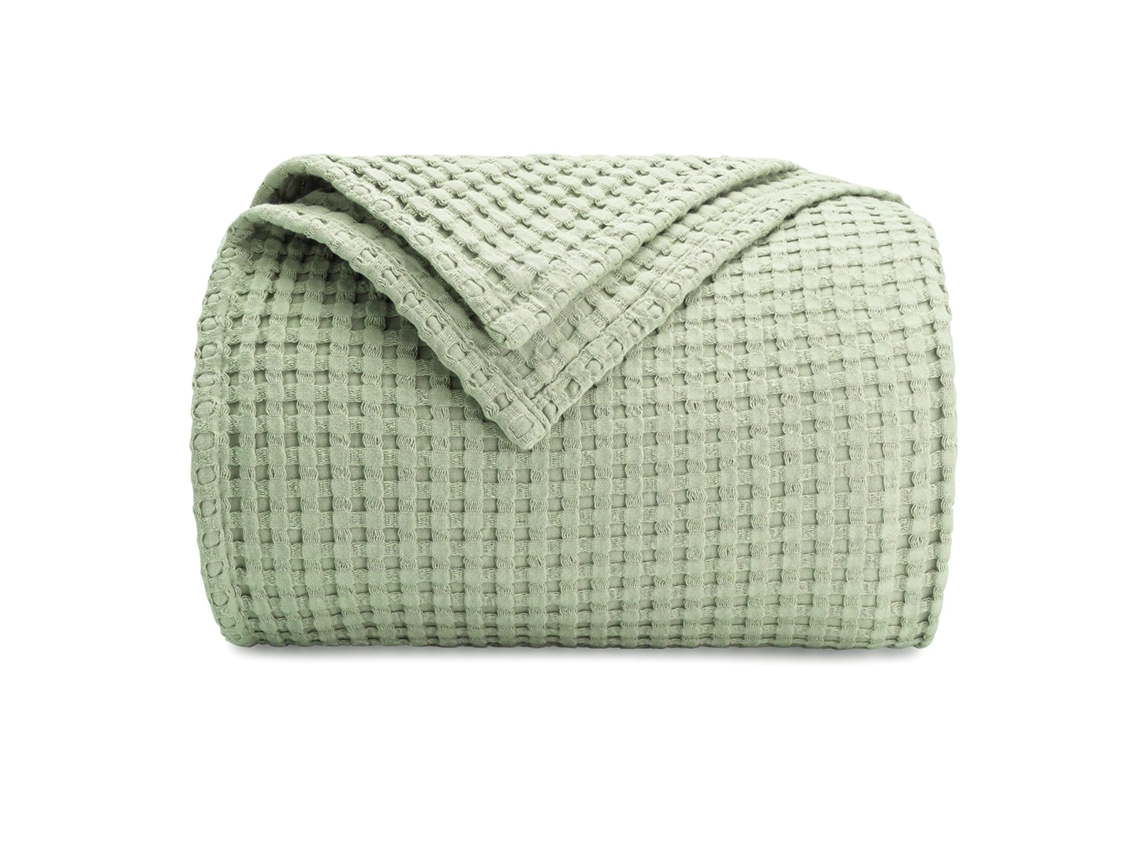 Manta Bebé Waffle Eifson Algodón Multiusos 75x100cm (verde)