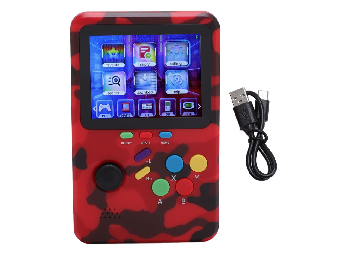 Consola De Juegos Portátil Retro De 2,8 Pulgadas, 64 Gb, 1500 Mah Con 10 Emuladores Y Juegos 3d.
