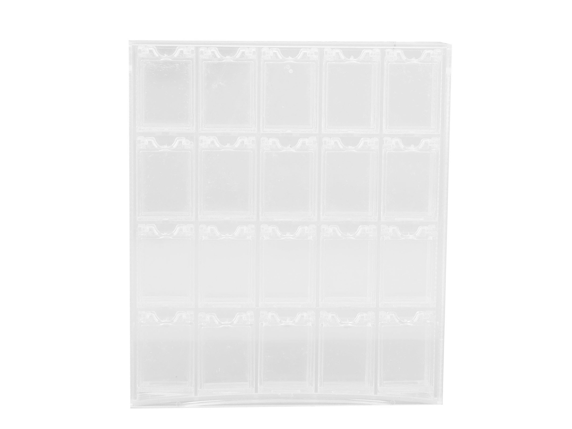 Caixa De Armazenamento De Unhas Com 20 Compartimentos Transparente Multifuncional Organizador De Bijuterias Em Grade