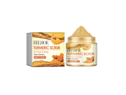 Gel exfoliante de cúrcuma para reparar la piel áspera.