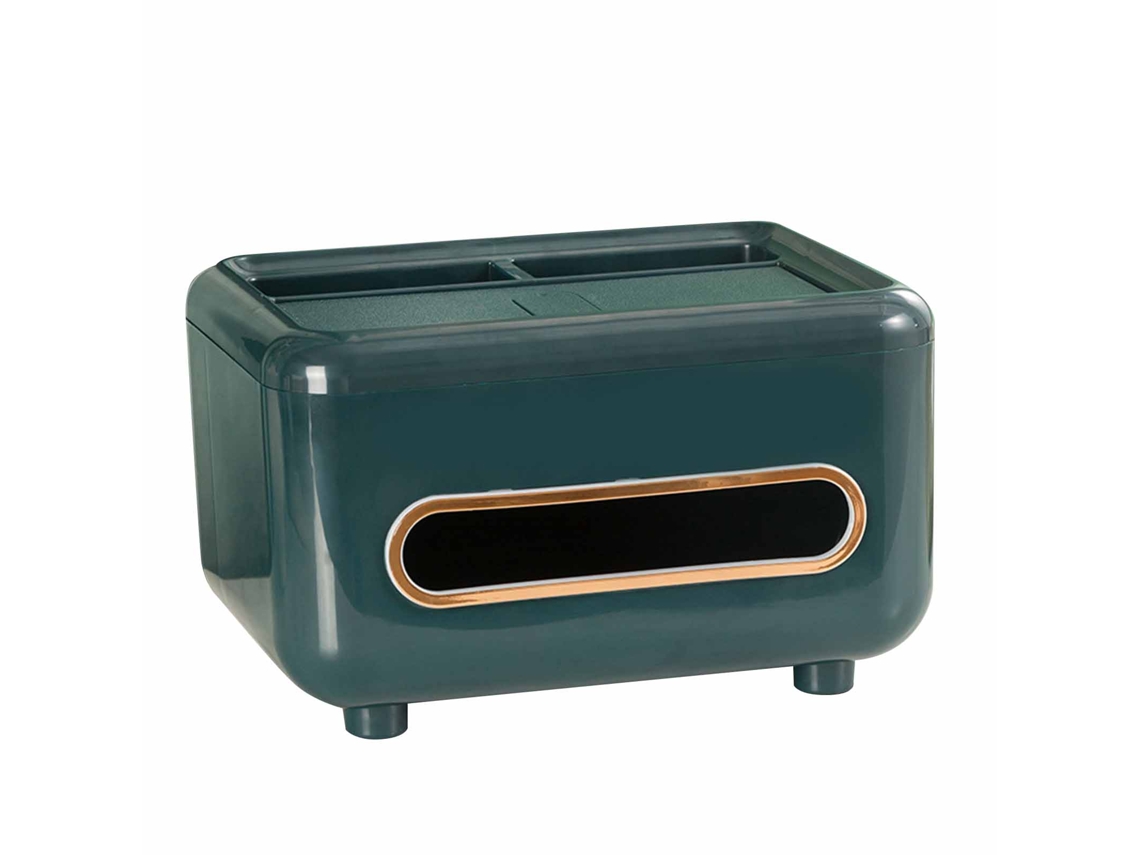 Caja Multifuncional Para Toallas De Papel, Organizador De Escritorio, Control Remoto, Verde Oscuro