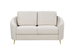 Sofá de 2 plazas BELIANI Trosa de Poliéster Beige 153x86x88