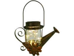 Regadera solar de jardín Slowmoose, 20 LED, hierro, para exteriores.