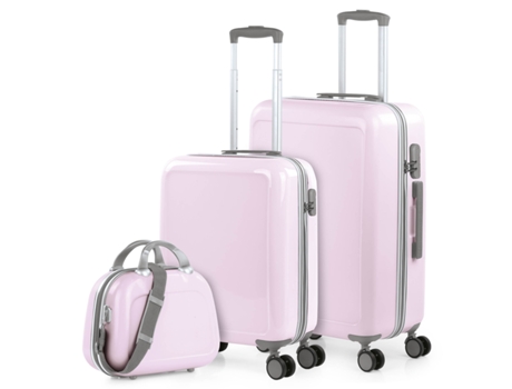 Juego De Maletas Pc ITACA Stickers rosa (45X68x26 Cm - 63L)