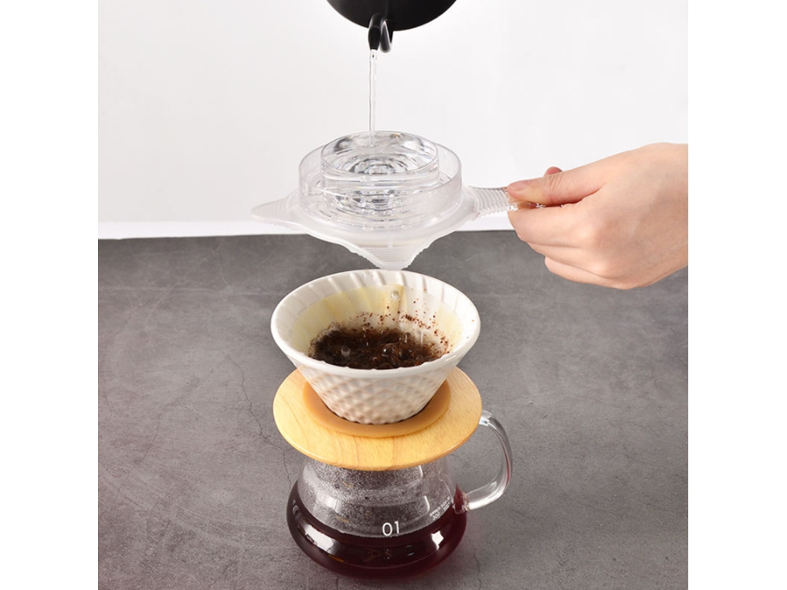 Cafetera creativa con goteo lento para preparar/verter una sola taza en la ducha de goteo.