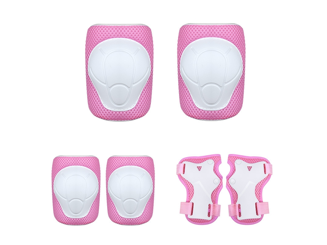 Rodilleras, coderas, patinetas, bicicletas, bicicletas de equilibrio, equipo de protección infantil, juego (S-15-30kg) YUYSAN rosa