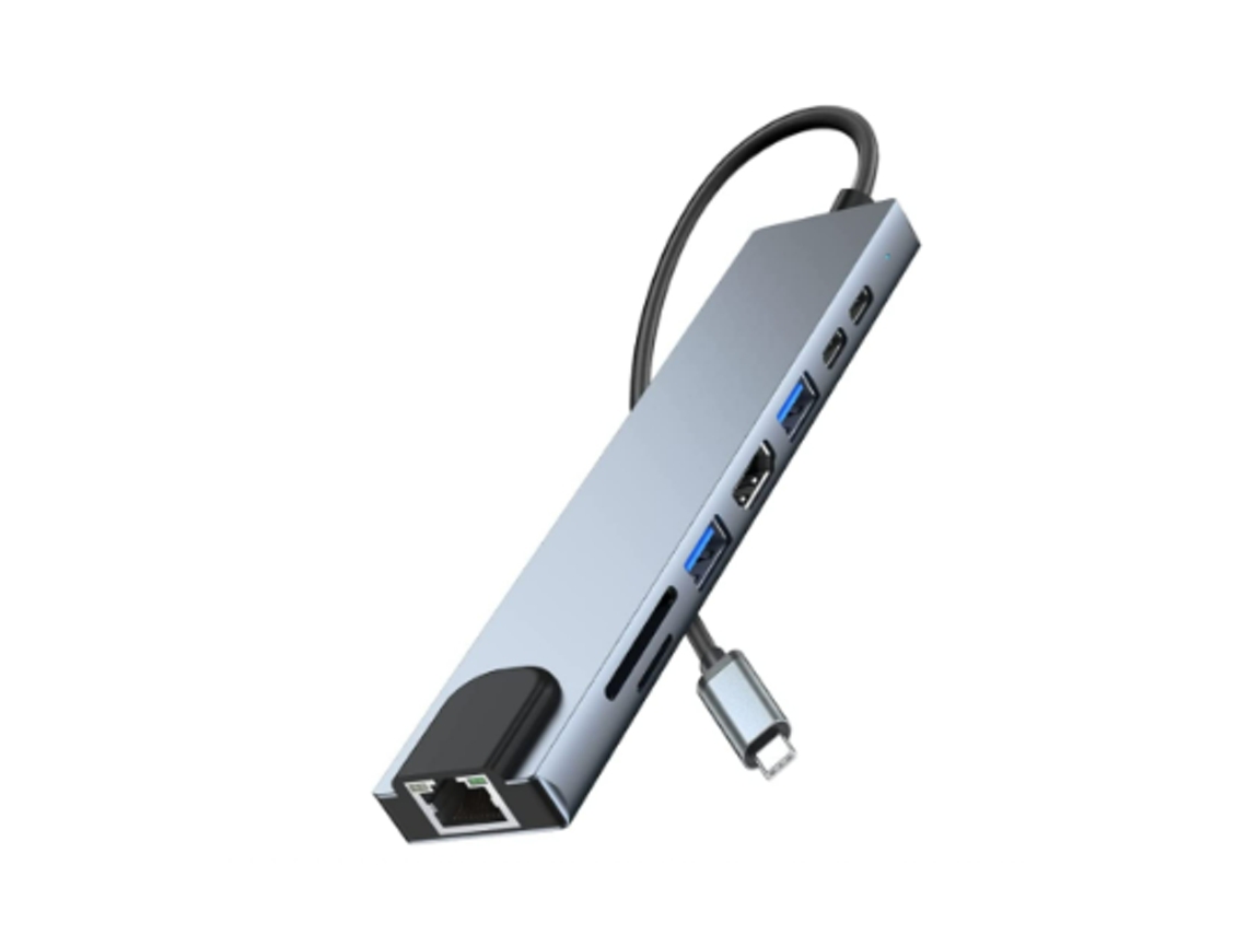 Adaptador Hub Usb C Hdmi Con Ethernet YIZHOOD Inf139 Negro