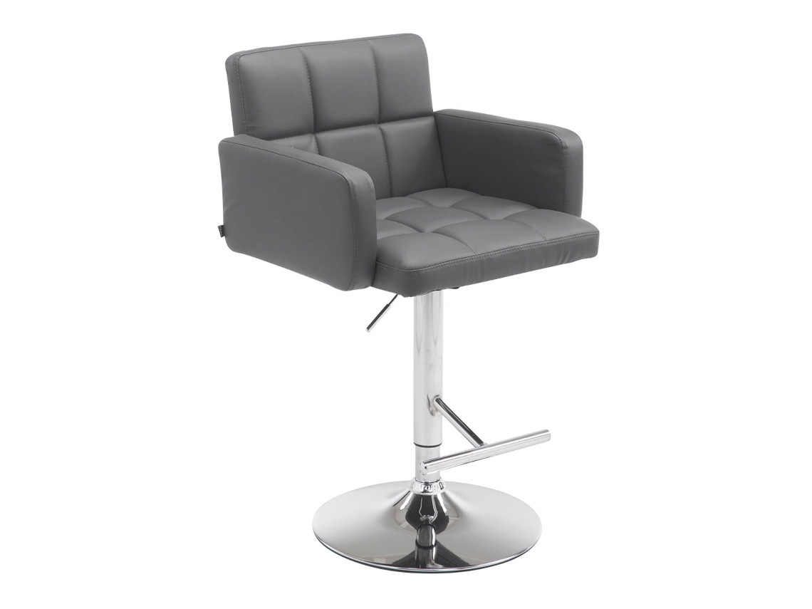 Taburete de bar Los Angeles gris/cromo CLP