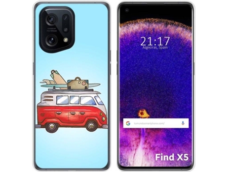 Carcasa para Oppo Find X5 5G TUMUNDOSMARTPHONE Dibujos Furgoneta Multicolor